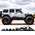 Jeep Wrangler Mountains Side Decal Decalwolf