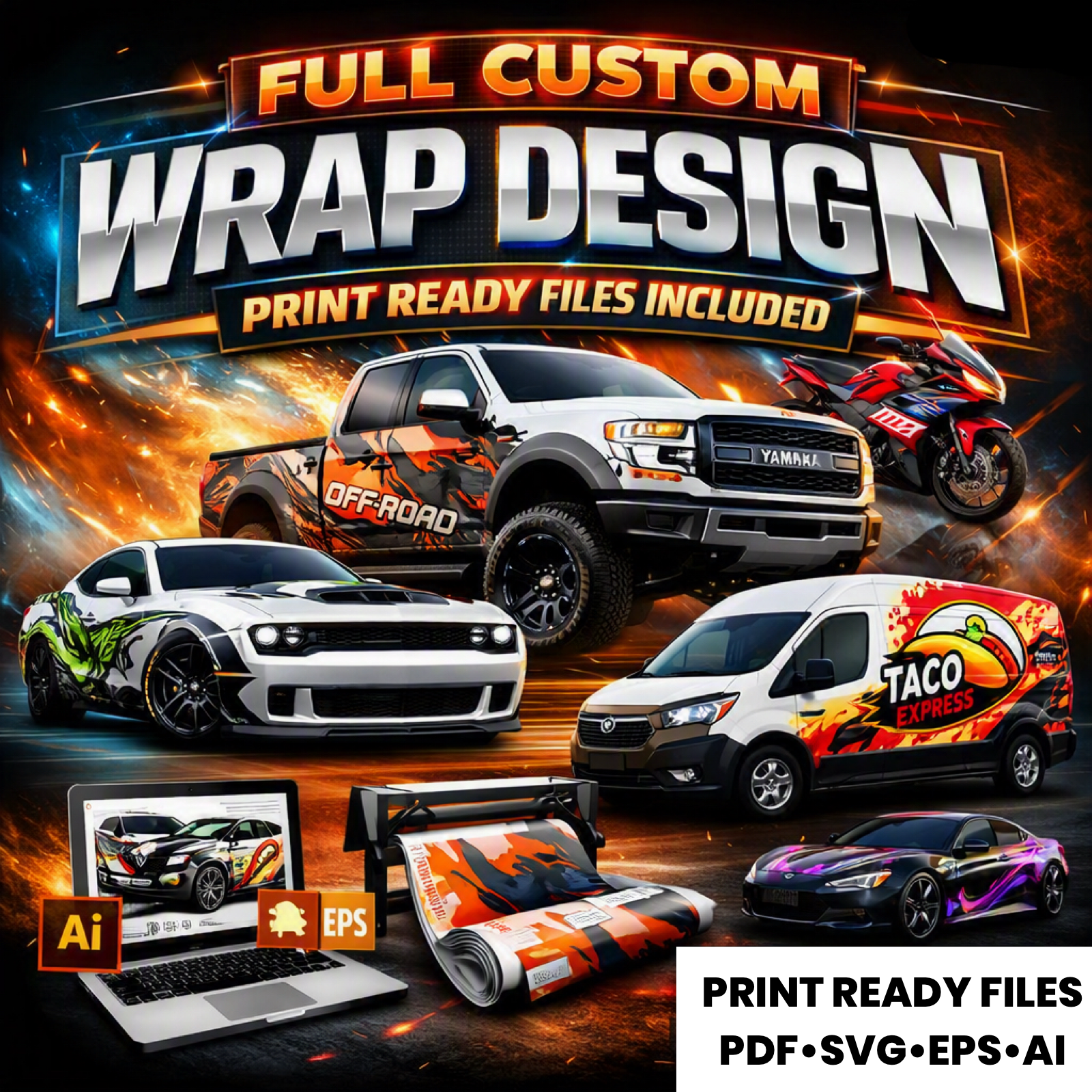 Full Custom Wrap Designs