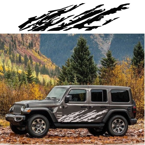 Jeep Large Mud Splash Wrap Decals Set