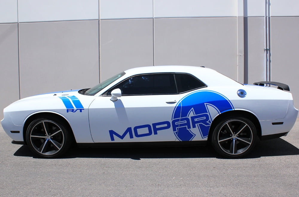 Large Blue Mopar Decal Graphics Wrap Kit Challenger Dodge Decalwolf