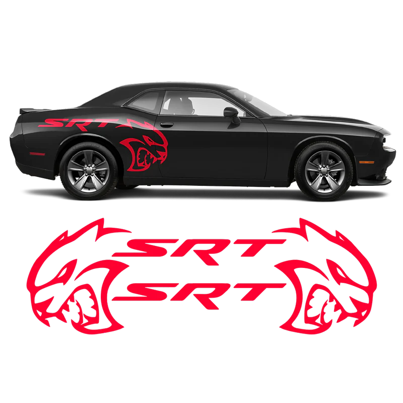 SRT Hellcat Dodge Graphics Decal Kit Decalwolf Red