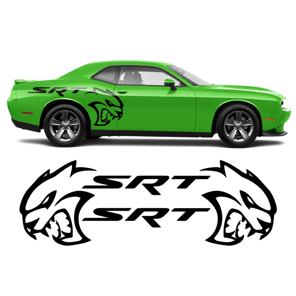 SRT Hellcat Dodge Graphics Decal Kit Decalwolf GREEN Challenger